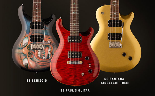 PRS Guitars with three brand new SE guitars